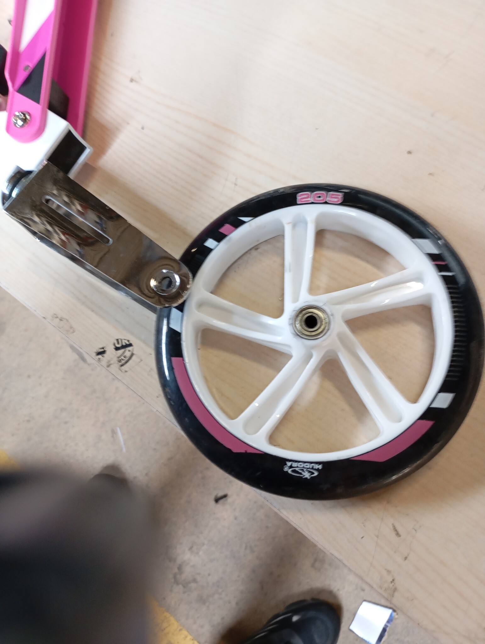 Hudora Big Wheel GC 205 Steps - Wit / Roze - Opvouwbaar