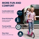 Hudora Big Wheel GC 205 Steps - Wit / Roze - Opvouwbaar