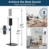 In hoogte verstelbare standaard voor Bose luidsprekerstandaard, met Slideconnect houder, voor Bose Surround luidsprekers, Surround 700, OmniJewel Lifestyle 650, CineMate GS Serie II, voor OmniJewel