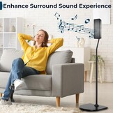 In hoogte verstelbare standaard voor Bose luidsprekerstandaard, met Slideconnect houder, voor Bose Surround luidsprekers, Surround 700, OmniJewel Lifestyle 650, CineMate GS Serie II, voor OmniJewel