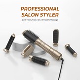 6-in-1 Haarstyler: Volume, Drogen, Gladmaken, Krullen | 1000W