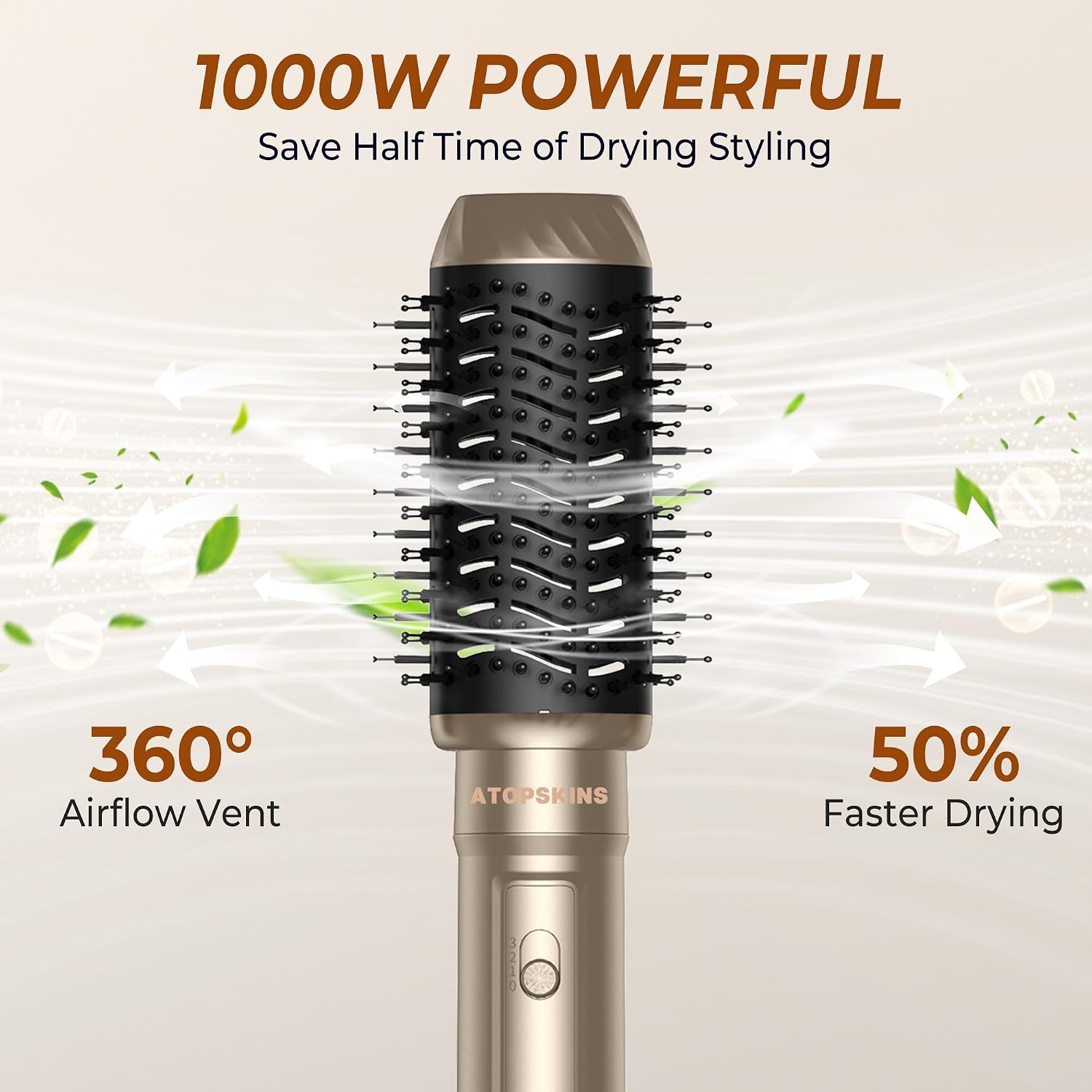 6-in-1 Haarstyler: Volume, Drogen, Gladmaken, Krullen | 1000W