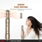 6-in-1 Haarstyler: Volume, Drogen, Gladmaken, Krullen | 1000W