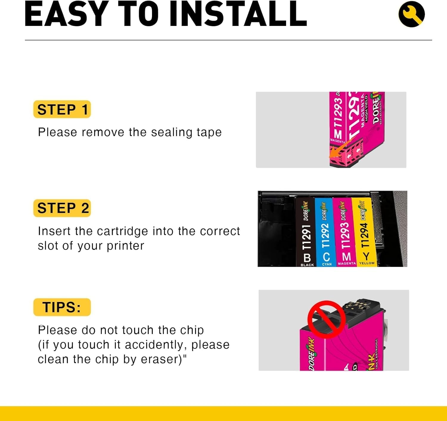 T1295 Multipack Replacement for Epson T1291 T1292 T1293 T1294 Printer Cartridges Compatible with Epson Stylus SX435W SX235W SX420W SX230 SX425W SX445W SX440W Epson Stylus Office BX535wd (16