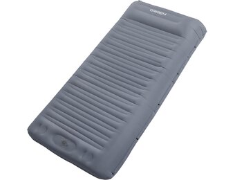 Oosterse mat campingmatras, 14 cm, ultralichte slaapmat, opblaasbare kleine verpakkingsgrootte, opblaasbaar voetluchtmatras buiten met voetpomp
