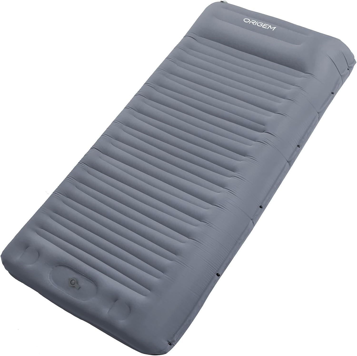 Oosterse mat campingmatras, 14 cm, ultralichte slaapmat, opblaasbare kleine verpakkingsgrootte, opblaasbaar voetluchtmatras buiten met voetpomp