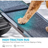 CO-Z Dog Ramp for Car, 170 cm Folding Pet Ramp for Large Dogs up to 90 kg with Non-Slip Rug Surface, Portable Dog Pet Stairs for Car SUV Truck Bed Sofa, Indoor and Outdoor Use - Maat 170 x 44 cm