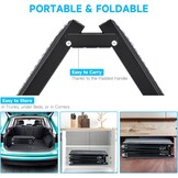CO-Z Dog Ramp for Car, 170 cm Folding Pet Ramp for Large Dogs up to 90 kg with Non-Slip Rug Surface, Portable Dog Pet Stairs for Car SUV Truck Bed Sofa, Indoor and Outdoor Use - Maat 170 x 44 cm