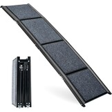 CO-Z Dog Ramp for Car, 170 cm Folding Pet Ramp for Large Dogs up to 90 kg with Non-Slip Rug Surface, Portable Dog Pet Stairs for Car SUV Truck Bed Sofa, Indoor and Outdoor Use - Maat 170 x 44 cm