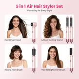 Roze Ronde Heteluchtborstel voor Haarstyling - 57% Korting