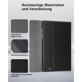 Hoesje voor Samsung Galaxy Tab A9+ Plus Generatie 11 Inch (2023) met Oplaadbaar Draadloos Bluetooth Duits Karakter Toetsenbord (QWERTZ) en Muis, Slot Case Magnetische Toetsenbord Case Zwart