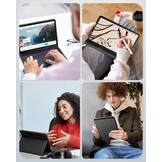Hoesje voor Samsung Galaxy Tab A9+ Plus Generatie 11 Inch (2023) met Oplaadbaar Draadloos Bluetooth Duits Karakter Toetsenbord (QWERTZ) en Muis, Slot Case Magnetische Toetsenbord Case Zwart