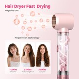 Roze Ronde Heteluchtborstel voor Haarstyling - 57% Korting