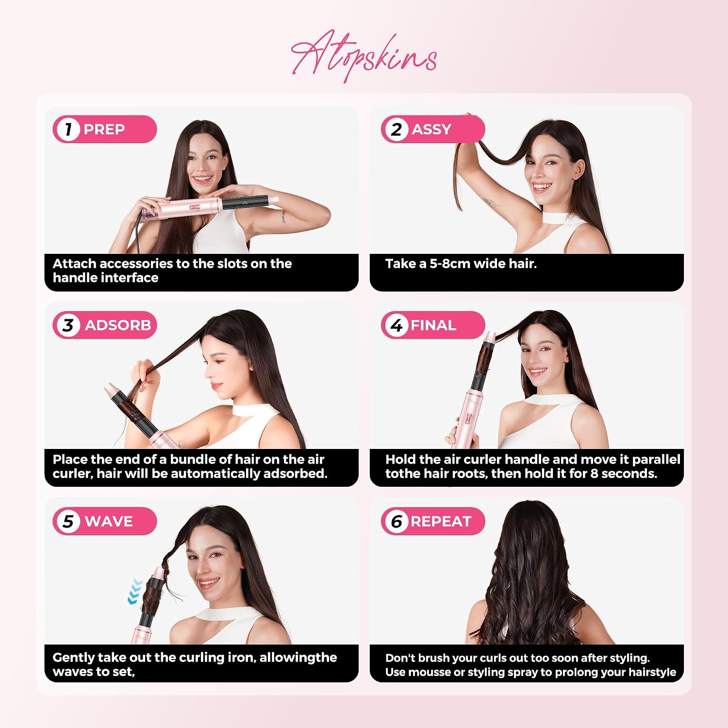 Roze Ronde Heteluchtborstel voor Haarstyling - 57% Korting