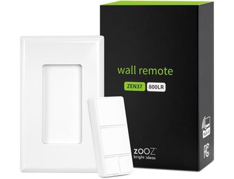 ZOOZ 800-serie Z-Wave lange afstand wandafstandsbediening en scènecontroller ZEN37 (op batterij), wit | Z-Wave hub vereist