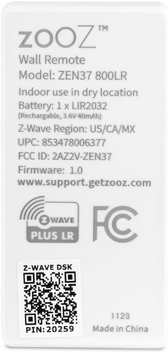 Z-Wave Wandafstandsbediening ZEN37 800LR - 57% Korting