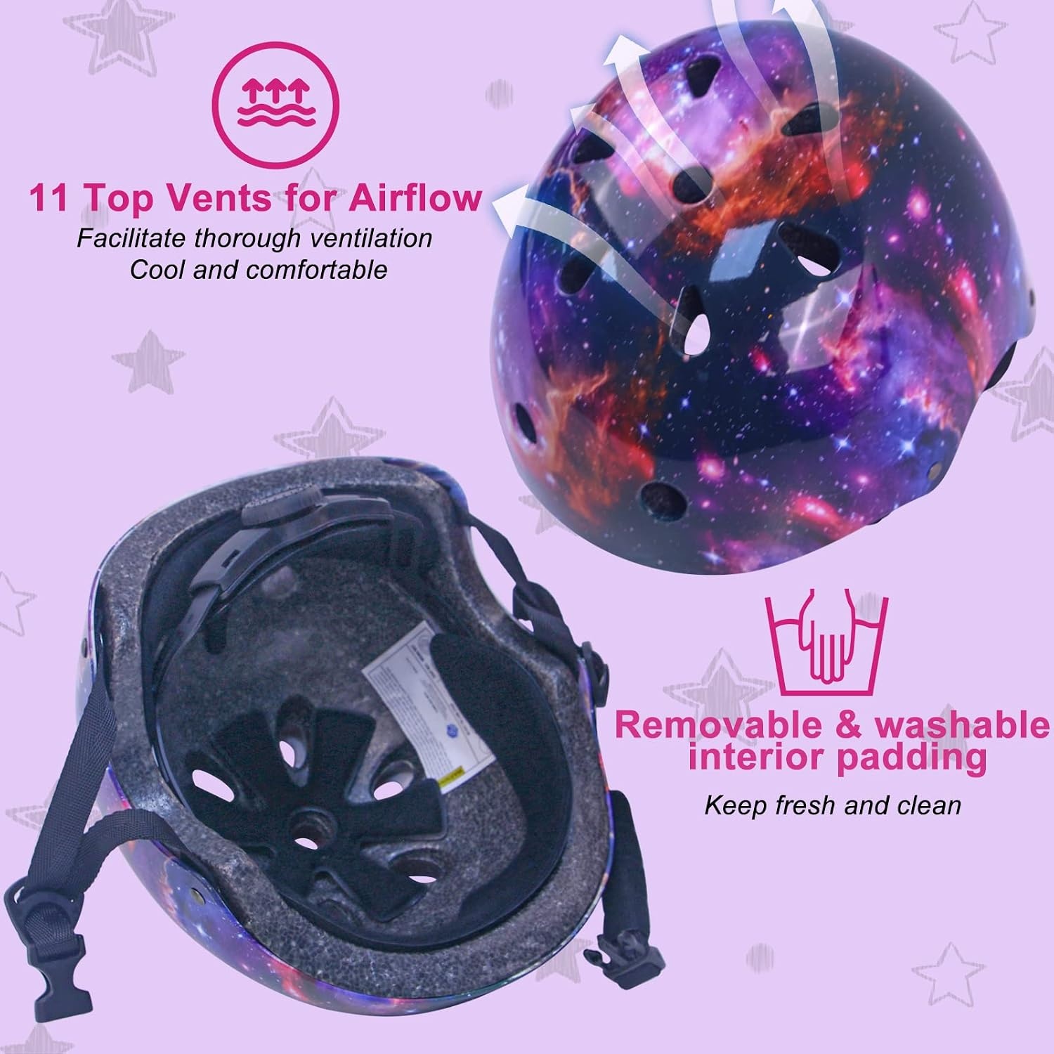 Kinderfietshelm Maat S (51-54 cm) - Galaxy Design - 53% Korting!