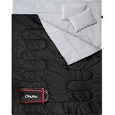Ohuhu Tweepersoons Slaapzak - Groen - 220 x 150 cm - Inclusief 2 Kussens