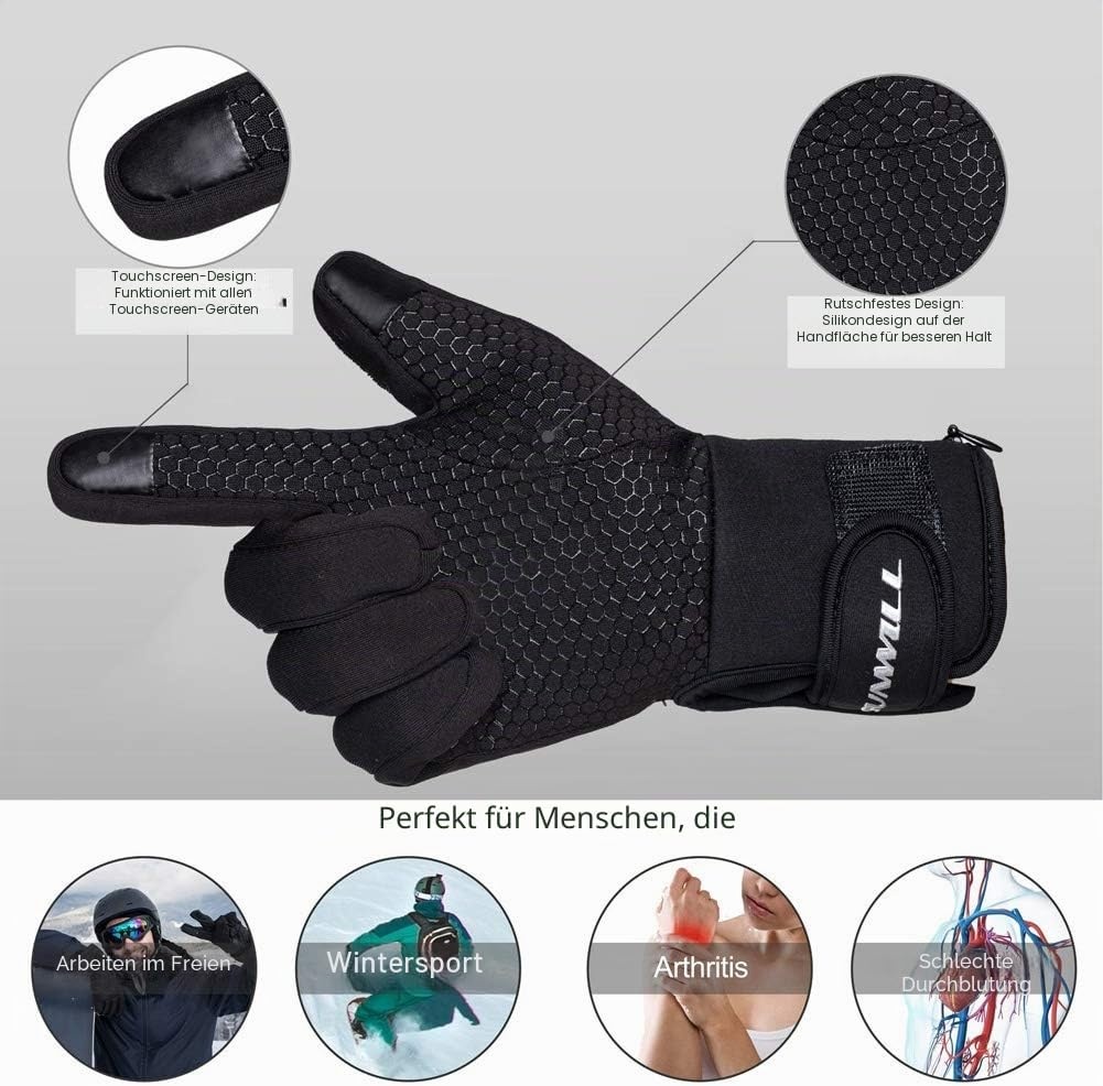 Verwarmde Winterhandschoenen Heren/Dames - XS/S - 58% Korting
