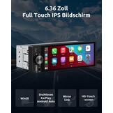 ESSGOO 6.36 inch car radio (6.3 inches)