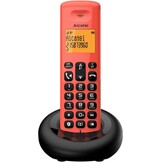 ALCATEL E260 Solo Rode draadloze telefoon. Blokkeert ongewenste oproepen, handsfree-functie.