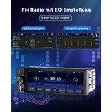 ESSGOO 6.36 inch car radio (6.3 inches)