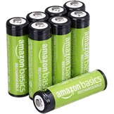 Amazon Basics 8 stuks oplaadbare AA NiMH-batterijen, 2000 mAh, 1000x op te laden, voorgeladen - Maat 8 stuks