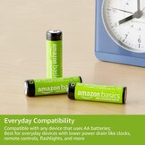 Amazon Basics 8 stuks oplaadbare AA NiMH-batterijen, 2000 mAh, 1000x op te laden, voorgeladen - Maat 8 stuks