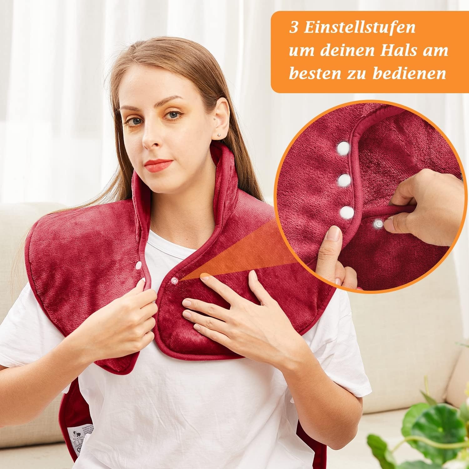 Elektrisch Warmtekussen Rug & Nek | 60x85cm | 3 Warmtestanden | 56% Korting