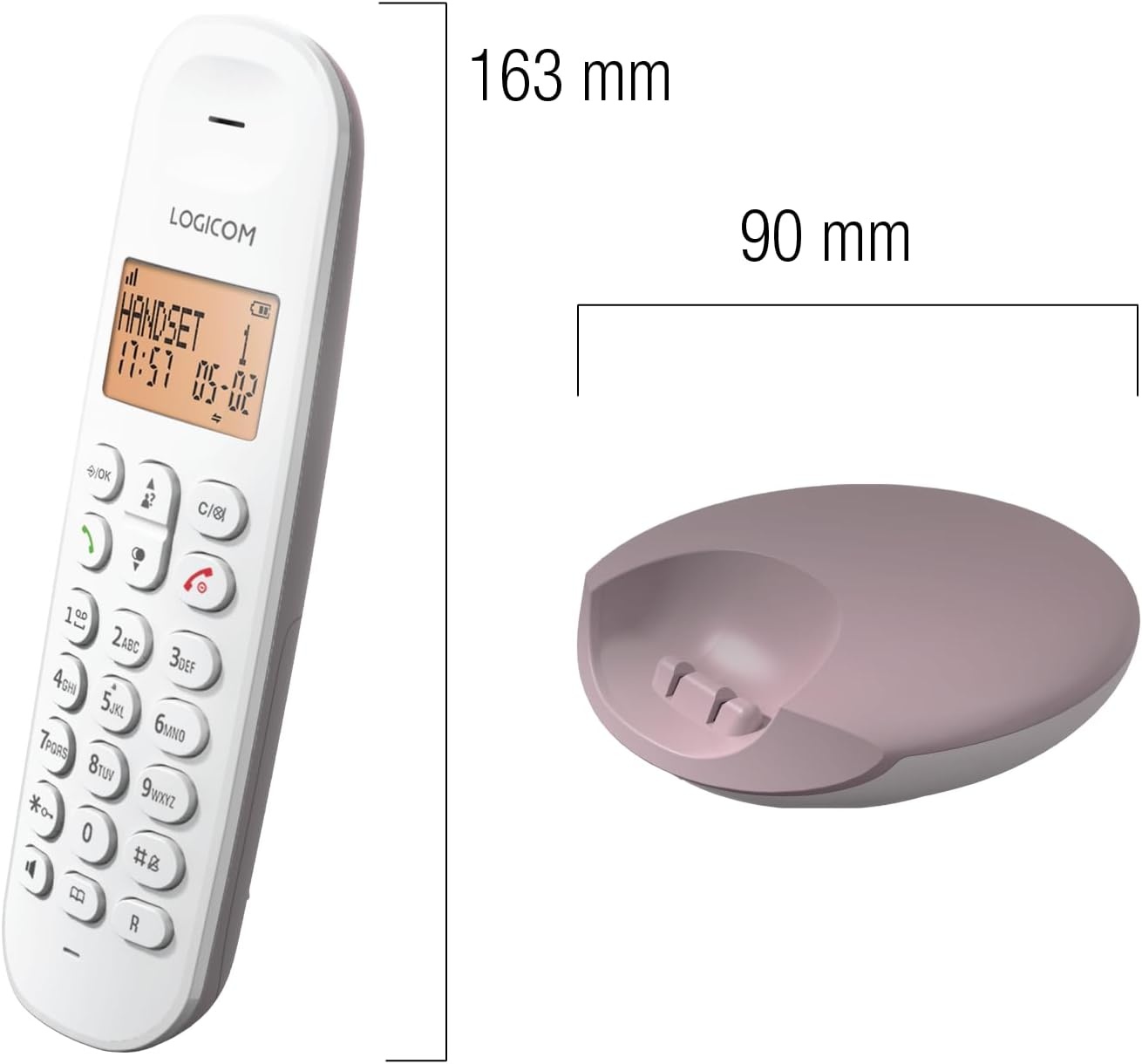 DECT-telefoon Taupe: Gebruiksvriendelijk, Groot Bereik (33% Korting)
