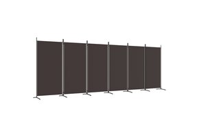 VidaXL Kamerscherm 6 panelen 520x180 cm Stof Bruin - 34% Korting