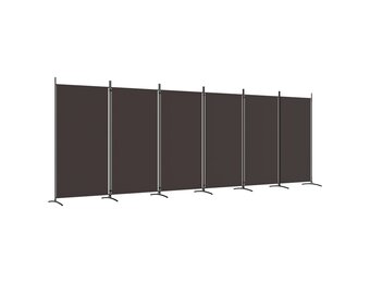 VidaXL Kamerscherm 6 panelen 520x180 cm Stof Bruin - 34% Korting