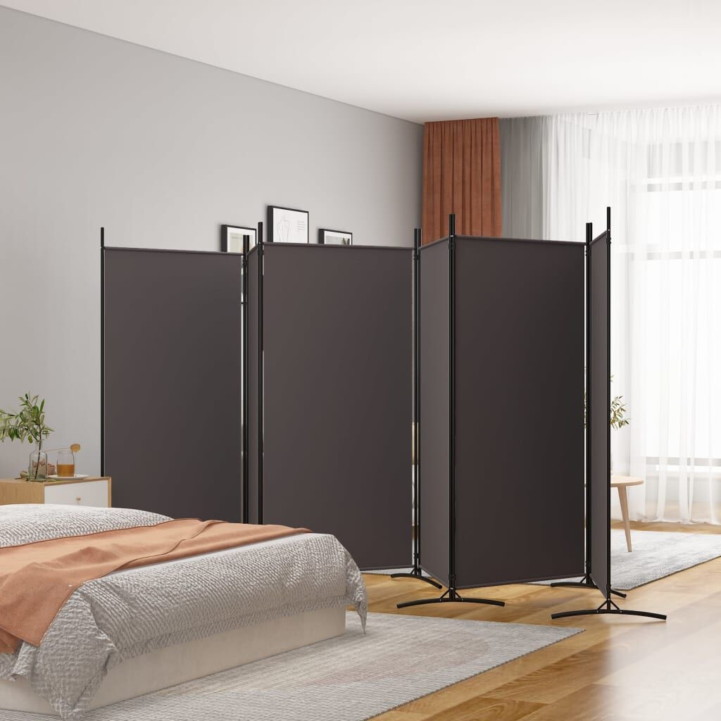 VidaXL Kamerscherm 6 panelen 520x180 cm Stof Bruin - 34% Korting