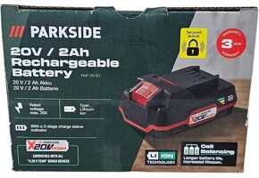Parkside X 20V Accu | 2Ah Li-ion | 3-traps indicator | 33% Korting