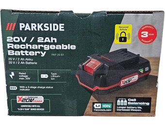 Parkside X 20V Accu | 2Ah Li-ion | 3-traps indicator | 33% Korting