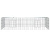 vidaXL Konijnenkooi 220x110x55 cm - Gegalvaniseerd IJzer met Korting!