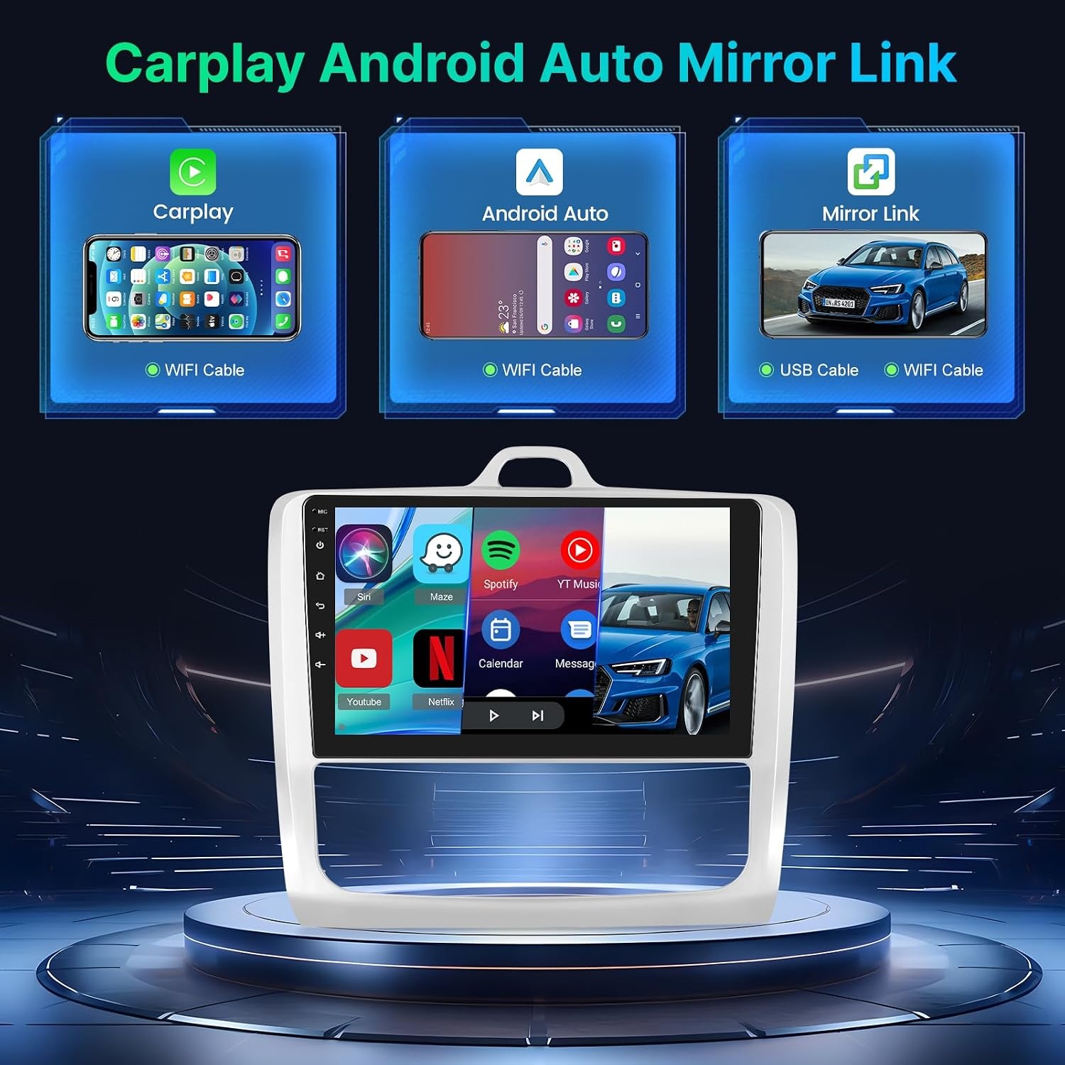 Android Autoradio 9" voor Ford Focus 2004-2011 - 30% Korting