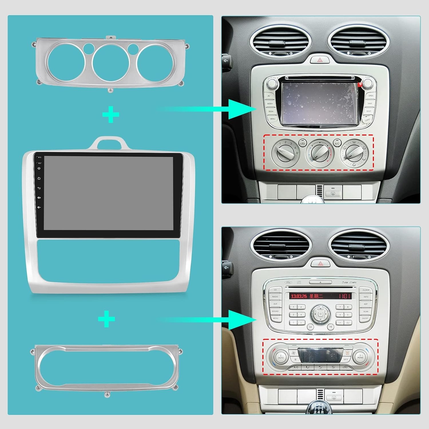 Android Autoradio 9" voor Ford Focus 2004-2011 - 30% Korting