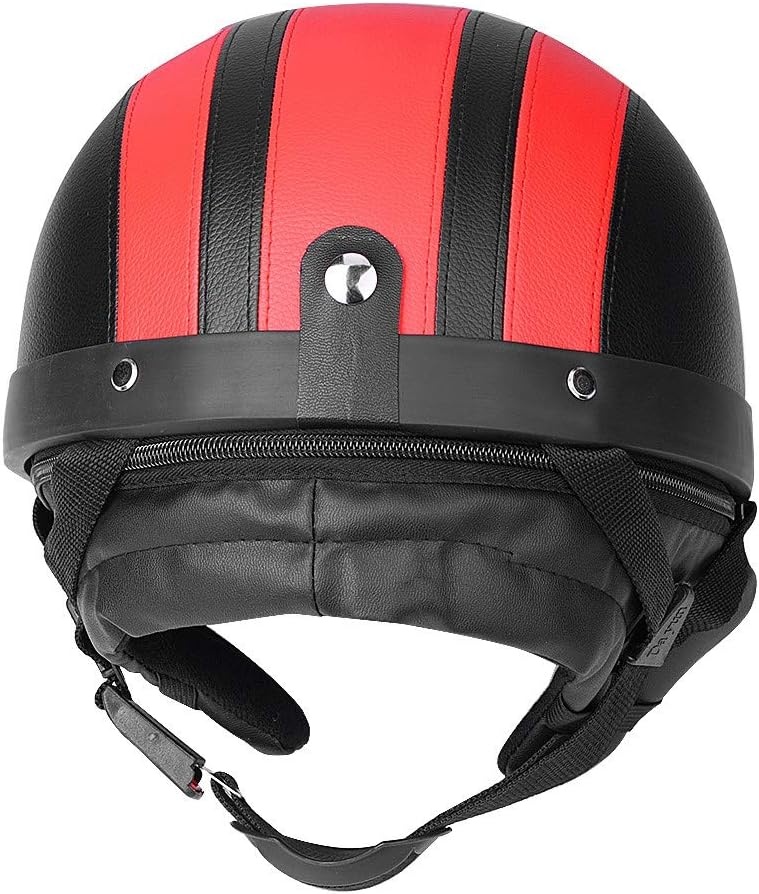 Motorhelm Half Open Rood - Lichtgewicht & UV-Bril - 54-60 cm