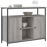 VidaXL Dressoir 100x35x80cm Bewerkt Hout Grijs Sonoma - 52% Korting