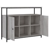 VidaXL Dressoir 100x35x80cm Bewerkt Hout Grijs Sonoma - 52% Korting