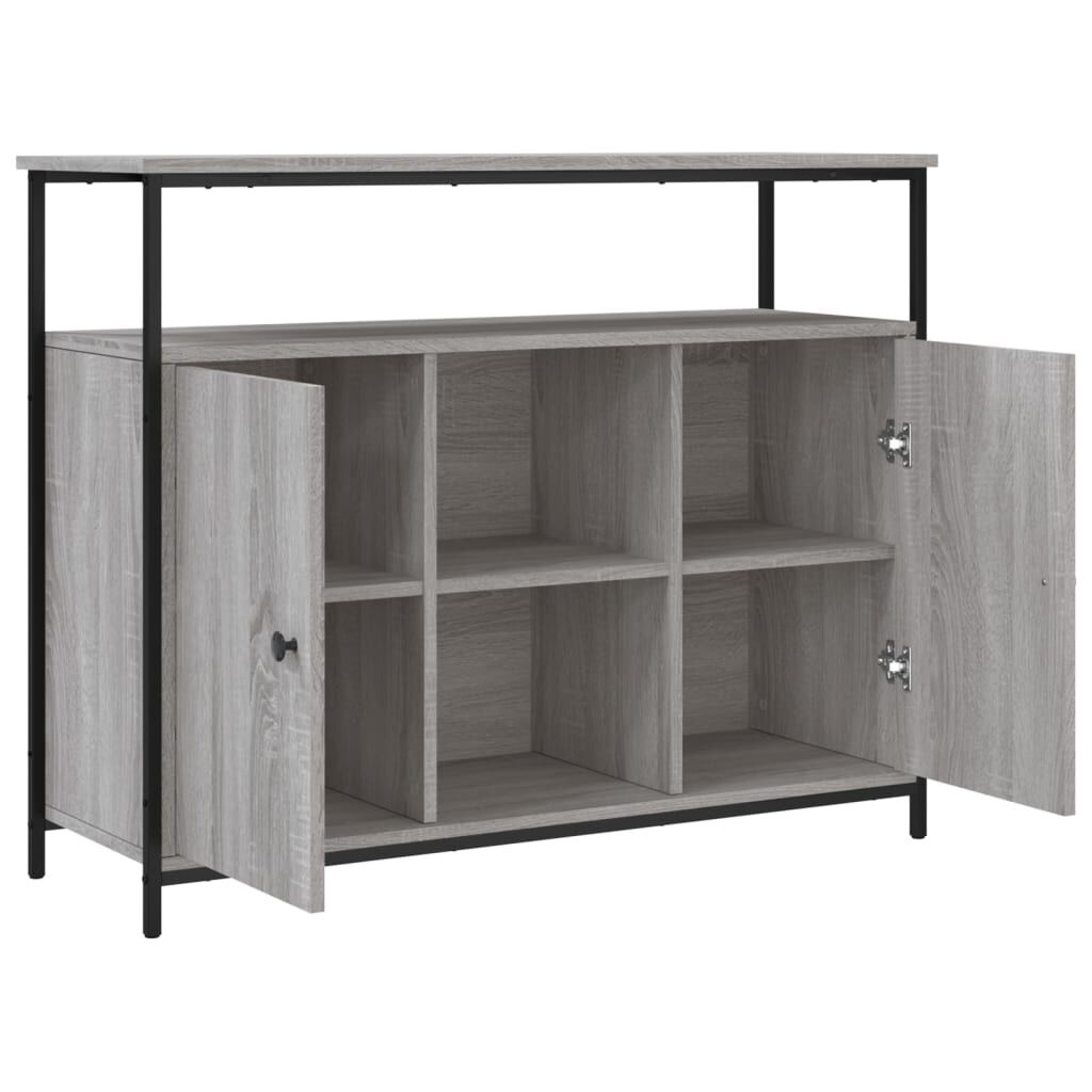 VidaXL Dressoir 100x35x80cm Bewerkt Hout Grijs Sonoma - 52% Korting