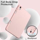 iPad Hoes Roze Goud - 11e/10e Gen - Flexibel TPU met Pennenhouder & Auto-Wake/Sleep - 53% Korting