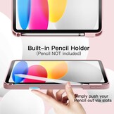 iPad Hoes Roze Goud - 11e/10e Gen - Flexibel TPU met Pennenhouder & Auto-Wake/Sleep - 53% Korting