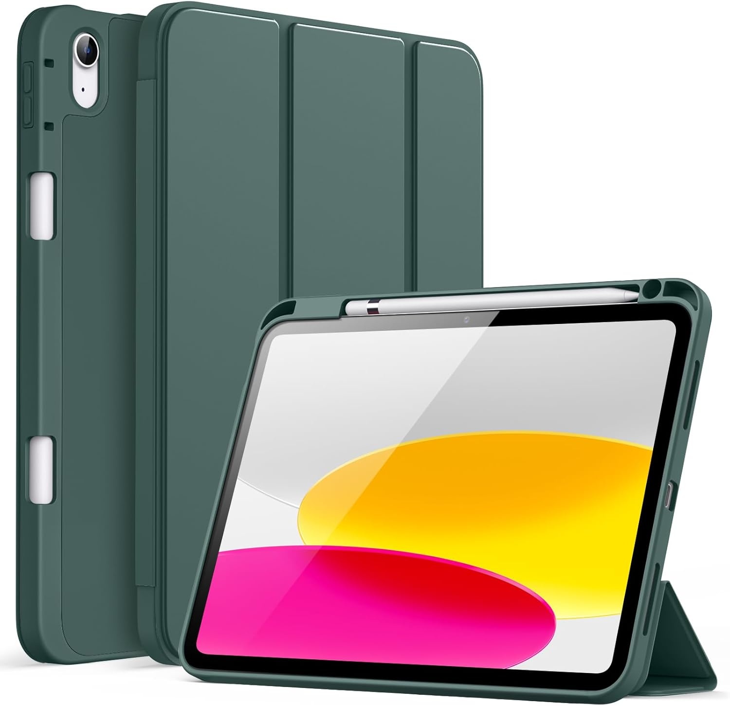 iPad Hoes Roze Goud - 11e/10e Gen - Flexibel TPU met Pennenhouder & Auto-Wake/Sleep - 53% Korting