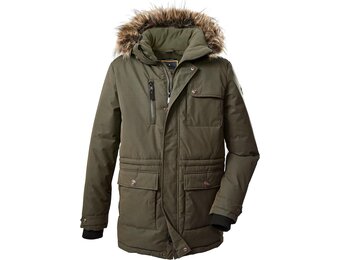 Heren Parka Olijfgroen Waterafstotend - 30% Korting