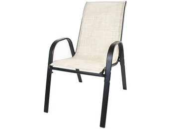Beige Tuinstoel met Armleuningen | 34% Korting | Comfort & Stabiliteit