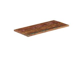 Massief Houten Tafelblad Gerecycled Hout 110x60cm - 34% Korting