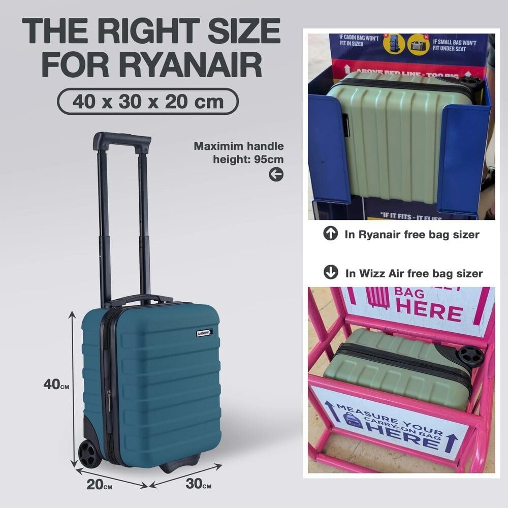 Handbagage Koffer Trolley 40x30x20 cm 24L - Vliegtuigproof met 34% Korting