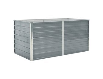 Verhoogd Plantenbed Staal Grijs - 160x80x77 cm - 34% Korting